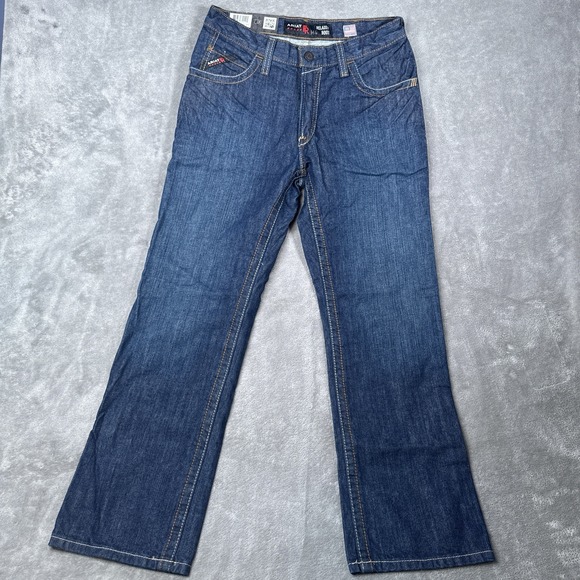 Ariat Other - NEW Ariat FR Jeans Mens 30x30 M4 Relaxed Boot Cut Flame Resistant Denim Blue
